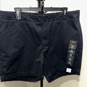 Lee Black Flat Front Shorts Classic Style Women’s